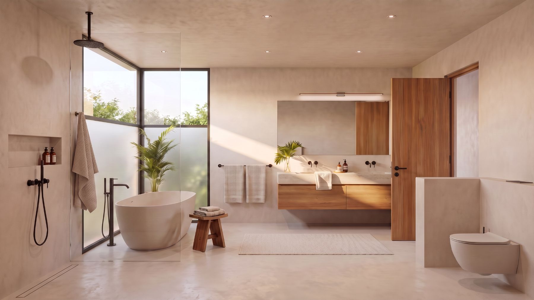The master bathroom.